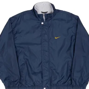 VINTAGE NIKE CLASSIC SWOOSH BLUE WINDBREAKER JACKET 1990S SIZE MEDIUM