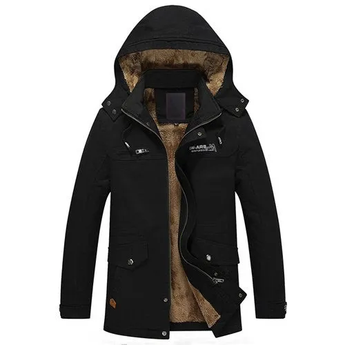 Warm Winter Windbreaker Cotton Hooded Jacket