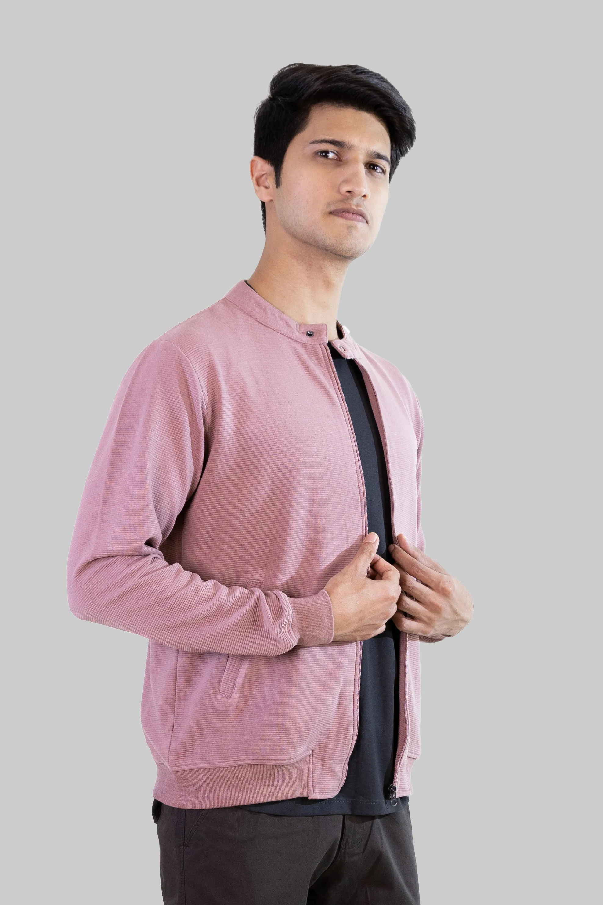 Zip-Up Jacket: Rose Gold